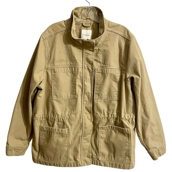 Vintage America 100% Cotton Canvas Anorak Jacket XXL Women Tan Barn Chor… - Picture 1 of 10